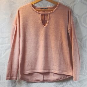 ONLY Dusty Rose Keyhole casual top size Small